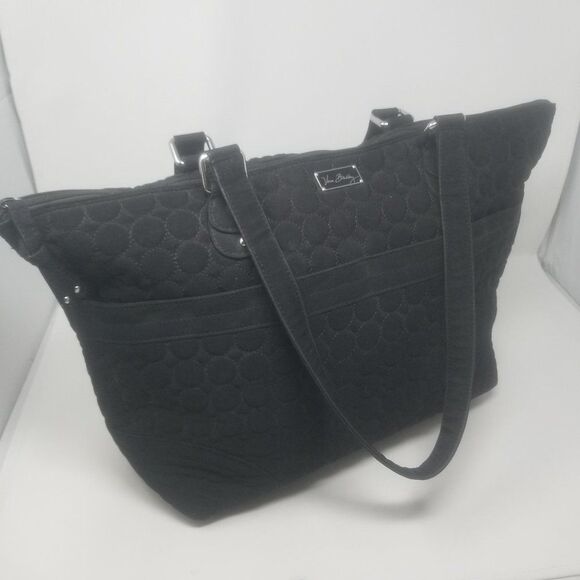 Vera Bradley Ultimate Baby Quilted Performance Twill Black Diaper Bag Change Pad - Picture 2 of 11